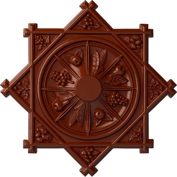 Ekena Millwork Antilles Ceiling Medallion (Fits Canopies up to 6"), Hand-Painted Firebrick, 38 1/4"OD x 1 1/2"P CM38ANFIF - main